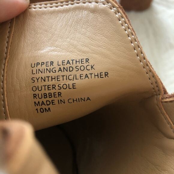 Banana Republic Tan Suede Peep Toe Heeled Booties - Picture 8 of 8